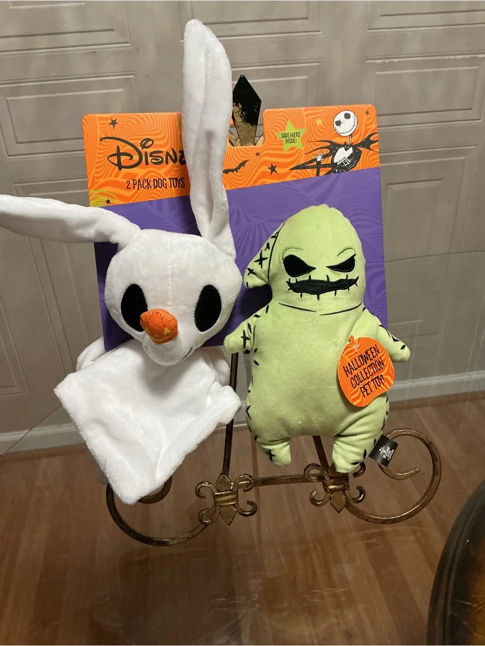 Disney Brand  Nightmare Before Christmas Zero & Oogie Dog Toy Clinker & Squeaker